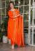 Picture of Gorgeous Chiffon Orange Red Readymade Salwar Kameez