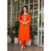 Picture of Gorgeous Chiffon Orange Red Readymade Salwar Kameez