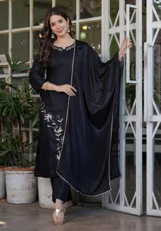 Picture of Sublime Chiffon Black Readymade Salwar Kameez