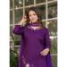 Picture of Chiffon Dark Slate Blue Readymade Salwar Kameez