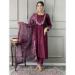 Picture of Appealing Silk Maroon Readymade Salwar Kameez