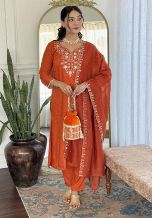 Picture of Radiant Silk Chocolate Readymade Salwar Kameez