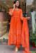 Picture of Graceful Silk Orange Red Readymade Salwar Kameez