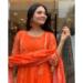 Picture of Graceful Silk Orange Red Readymade Salwar Kameez