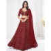 Picture of Sightly Georgette Maroon Lehenga Choli