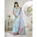 Picture of Good Looking Linen Light Steel Blue Saree
