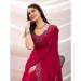 Picture of Bewitching Chiffon Dark Red Saree
