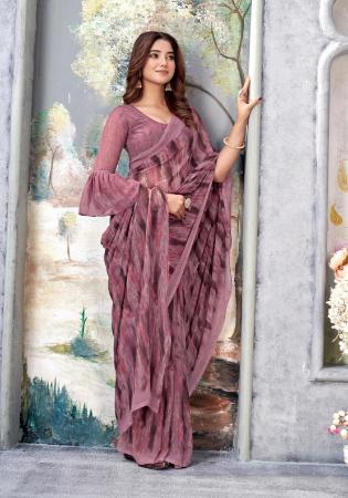 Picture of Ideal Georgette Grey Saree