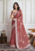 Picture of Beautiful Georgette & Silk Indian Red Saree