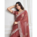 Picture of Beautiful Georgette & Silk Indian Red Saree