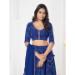 Picture of Charming Georgette Navy Blue Lehenga Choli