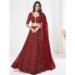 Picture of Lovely Georgette Maroon Lehenga Choli