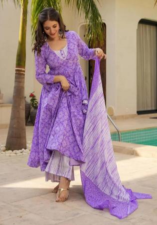 Picture of Chiffon Medium Purple Readymade Salwar Kameez