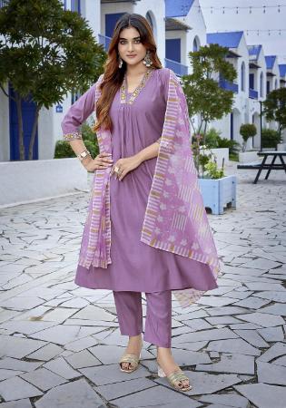 Picture of Marvelous Chiffon Rosy Brown Readymade Salwar Kameez