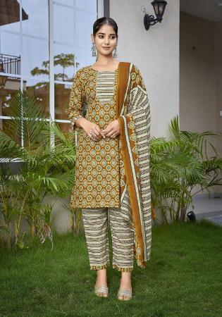 Picture of Splendid Chiffon Tan Readymade Salwar Kameez