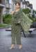 Picture of Chiffon Dark Olive Green Readymade Salwar Kameez