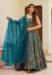 Picture of Appealing Silk & Organza Sea Green Readymade Gown