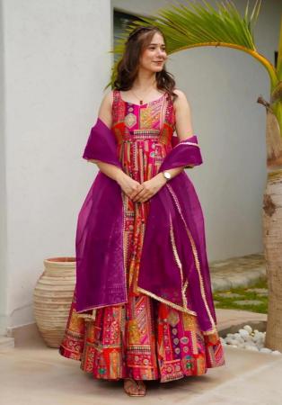 Picture of Excellent Silk & Organza Sienna Readymade Gown