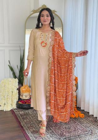 Picture of Taking Chiffon Beige Readymade Salwar Kameez