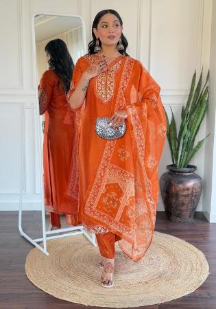 Picture of Graceful Chiffon Chocolate Readymade Salwar Kameez