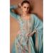 Picture of Chiffon Slate Blue Straight Cut Salwar Kameez