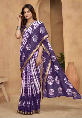 Picture of Enticing Cotton Dark Slate Blue Saree
