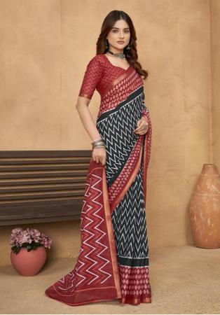 Picture of Statuesque Cotton Slate Grey Saree