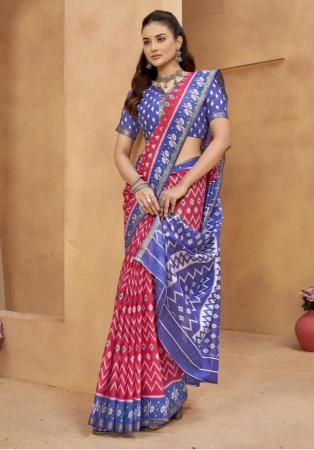 Picture of Classy Cotton Crimson Saree
