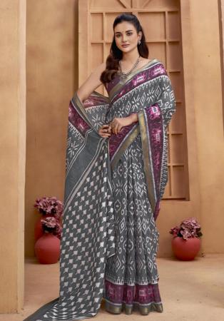 Picture of Exquisite Cotton Dim Gray Saree
