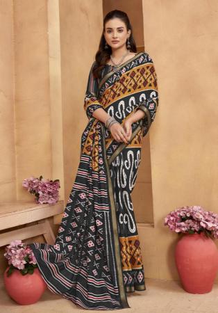 Picture of Enticing Cotton Dark Salmon Saree