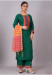 Picture of Sublime Cotton Forest Green Readymade Salwar Kameez
