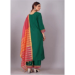 Picture of Sublime Cotton Forest Green Readymade Salwar Kameez