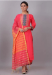 Picture of Pretty Cotton Fire Brick Readymade Salwar Kameez