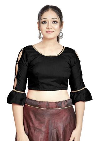 Picture of Comely Silk Black Designer Blouse