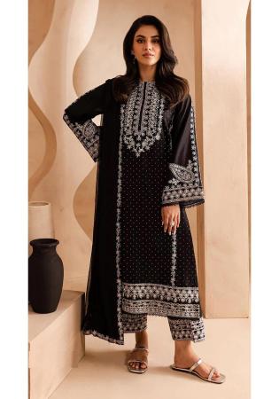 Picture of Taking Georgette Black Straight Cut Salwar Kameez