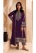 Picture of Stunning Georgette Purple Straight Cut Salwar Kameez