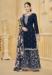 Picture of Silk Midnight Blue Straight Cut Salwar Kameez