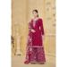 Picture of Exquisite Silk Dark Red Straight Cut Salwar Kameez