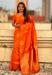 Picture of Gorgeous Silk Orange Red Saree