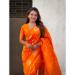 Picture of Gorgeous Silk Orange Red Saree