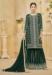 Picture of Georgette Dark Green Straight Cut Salwar Kameez