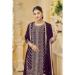 Picture of Lovely Georgette Purple Straight Cut Salwar Kameez