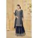 Picture of Georgette Midnight Blue Straight Cut Salwar Kameez