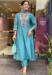 Picture of Exquisite Silk Sky Blue Readymade Salwar Kameez