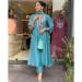 Picture of Exquisite Silk Sky Blue Readymade Salwar Kameez
