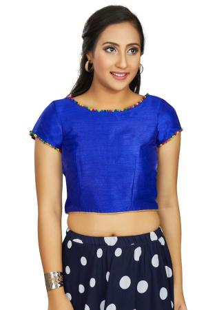 Picture of Sublime Silk Royal Blue Designer Blouse
