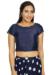 Picture of Pleasing Silk Navy Blue Designer Blouse