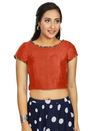 Picture of Taking Silk Chocolate Designer Blouse