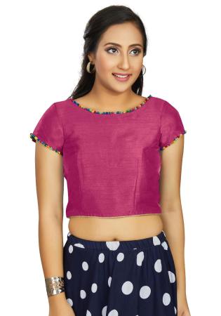 Picture of Enticing Silk Pink Designer Blouse