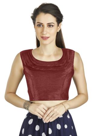 Picture of Lovely Silk Maroon Designer Blouse